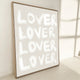 LOVER LOVER FRAMED CANVAS