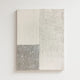 premium abstract canvas, handmade, cream, silver foil, wood frame