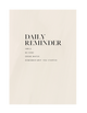 DAILY REMINDER