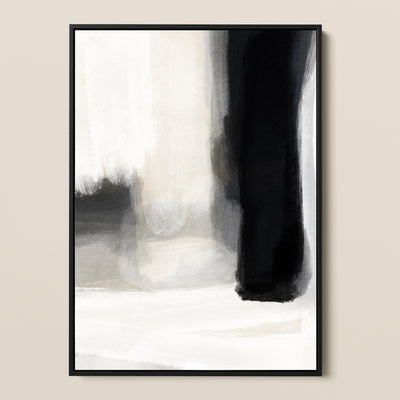 premium canvas black wooden frame abstract art design neutral nudes beige black white grey