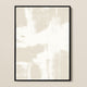 beige abstract framed canvas