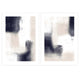 abstract, wall art, print, premium frame, blue, beige, white
