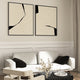 abstract wall art premium framed canvas black neutral nude