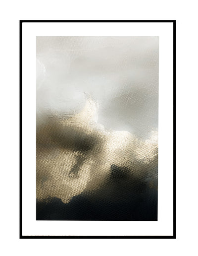 gold and beige canvas print