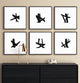 abstract wall print premium gallery wall matte aluminium frame monochrome wall print