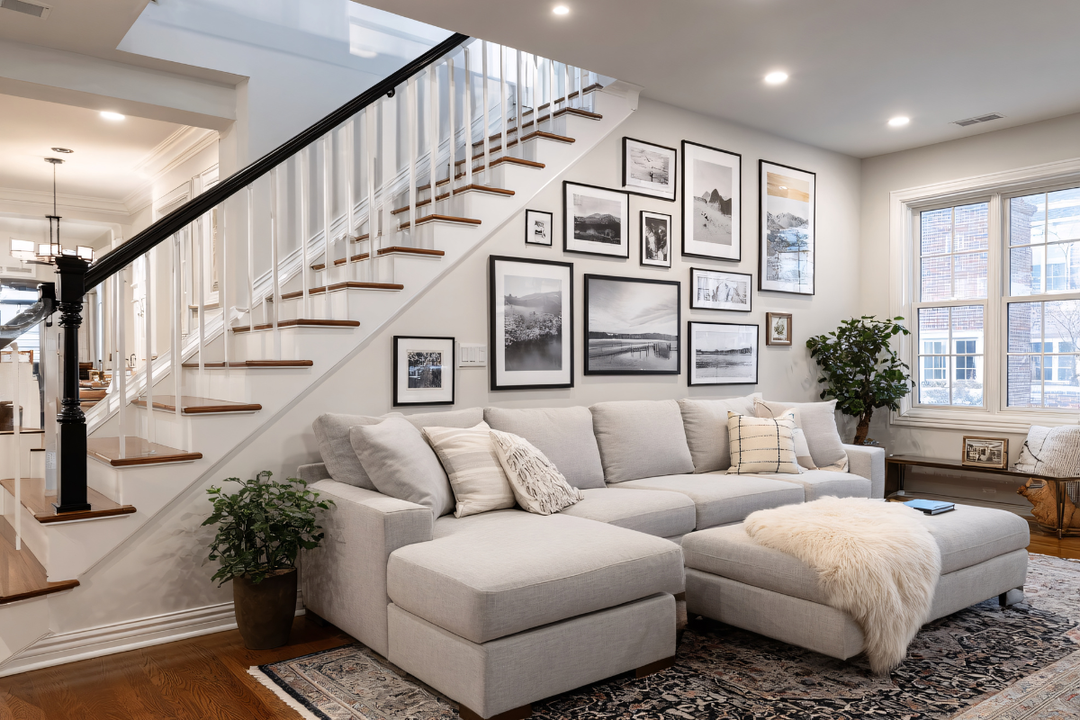 Stairway Styling: How to Design and Hang a Stair Gallery Wall