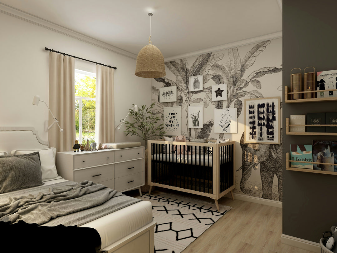 kids bedroom with gallery wall