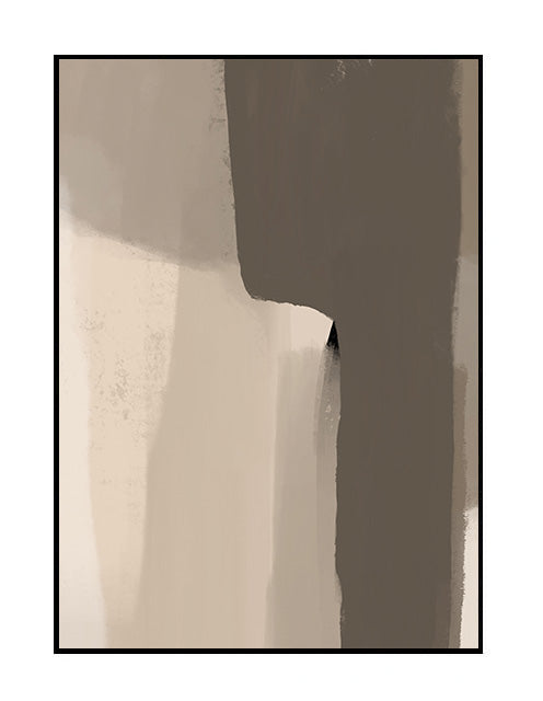 abstract wall art print, brown beige black and white soft warm toned palette, neutral, premium