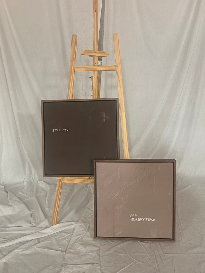50/50 DARK WOOD FRAME STILL YOU, YOU EVERYTIME CANVAS SET