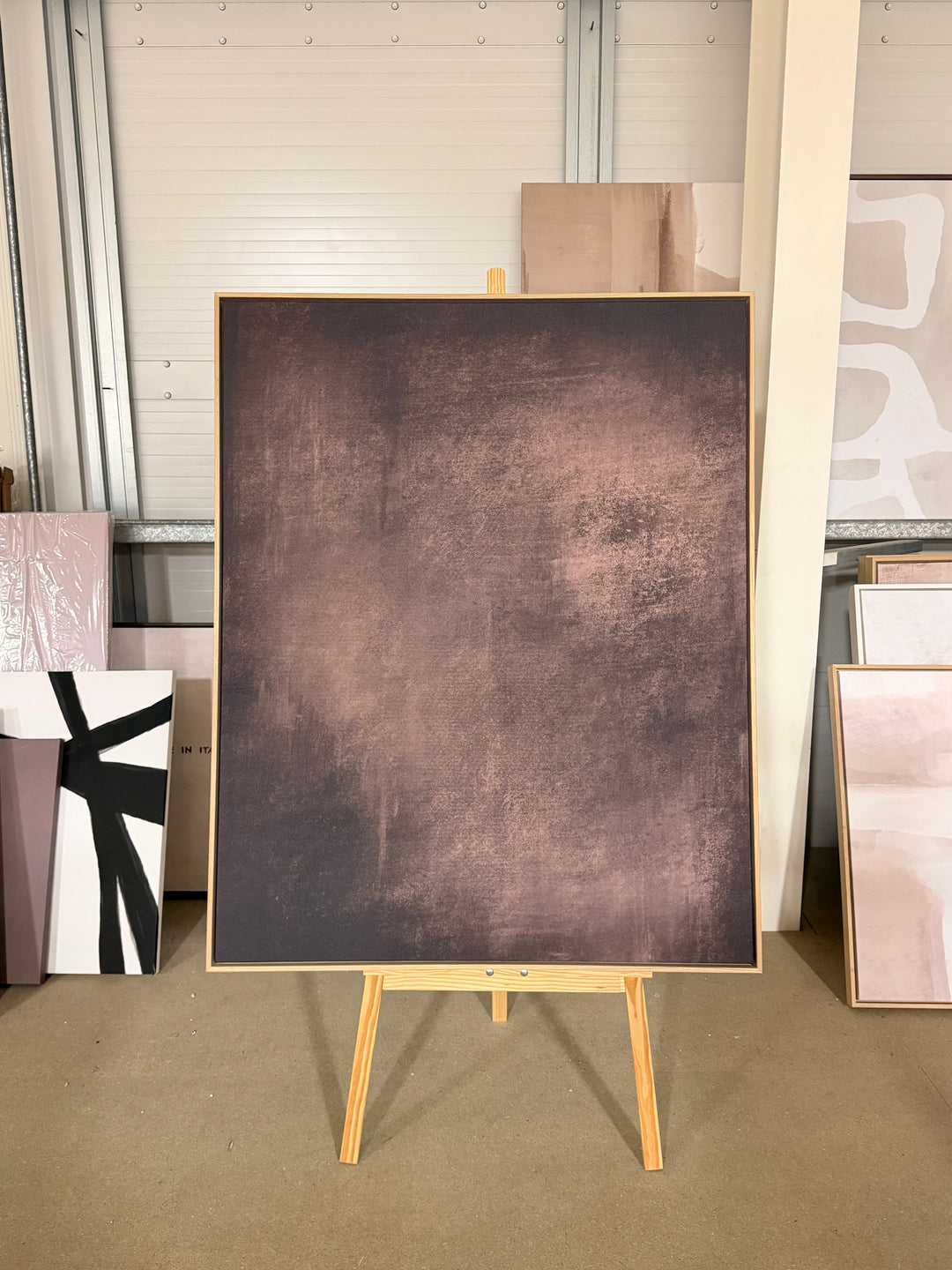 EX DISPLAY 100/120 LIGHT WOOD FRAME - RED BROWN