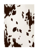 Abstract art cow print with brown and white brushstroke design