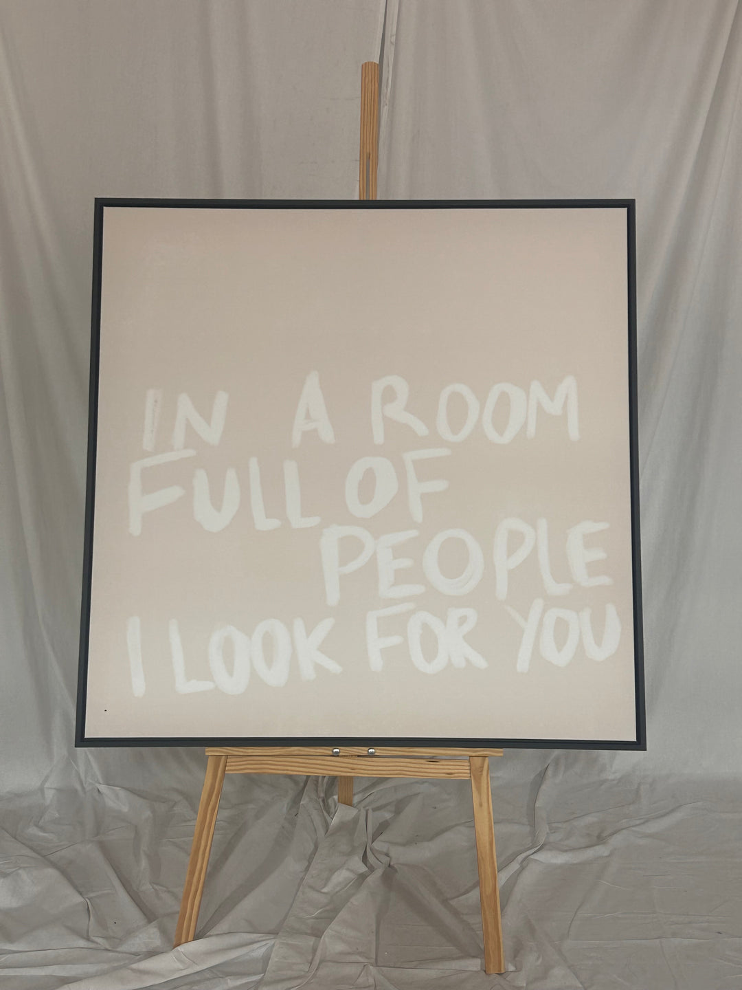 100/100 BLACK FRAME CANVAS - I LOOK FOR YOU