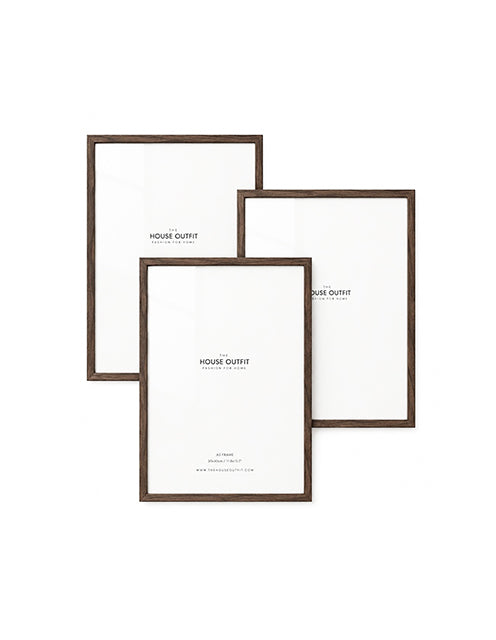 DARK OAK WOOD STYLE A4 FRAME BUNDLE (SET OF 3)
