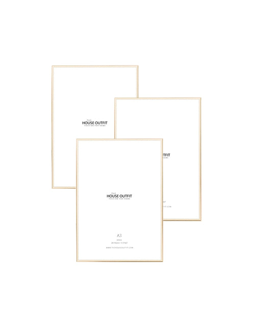ALUMINIUM GOLD A4 FRAME BUNDLE (SET OF 3)
