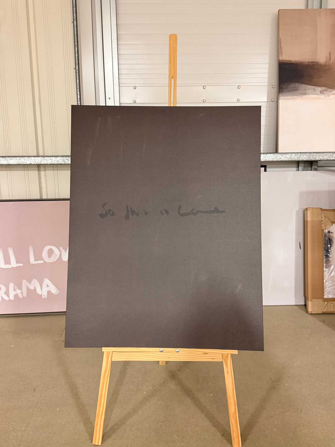 EX DISPLAY 80/100 NO FRAME CANVAS - BLACK/BROWN THIS IS LOVE