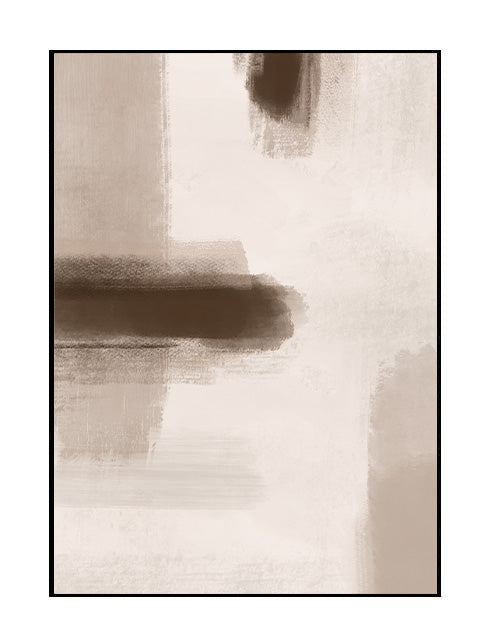 abstract wall art print, beige, brown, neutral palette