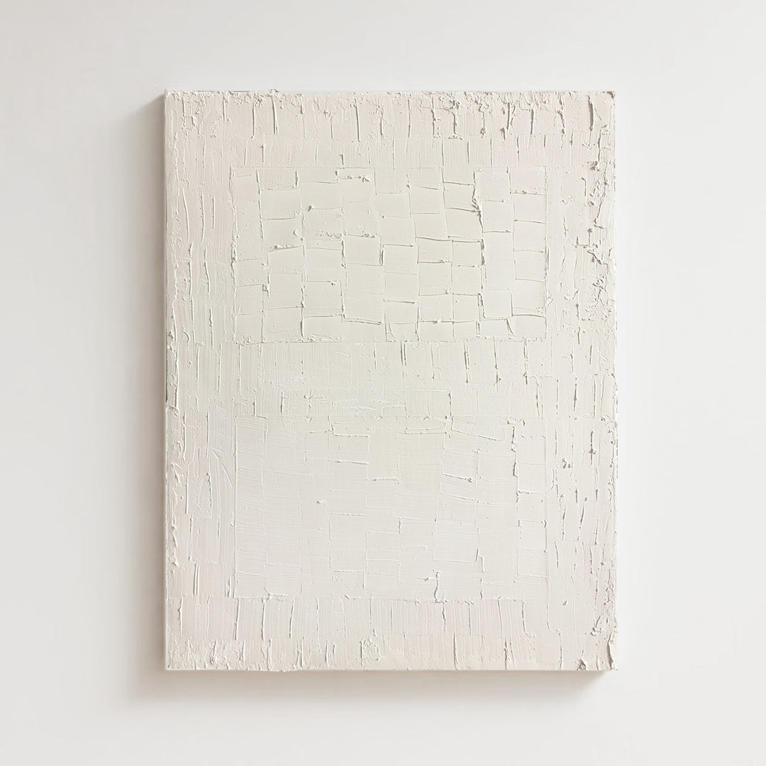 premium abstract canvas, handmade, textured, off white, wood frame
