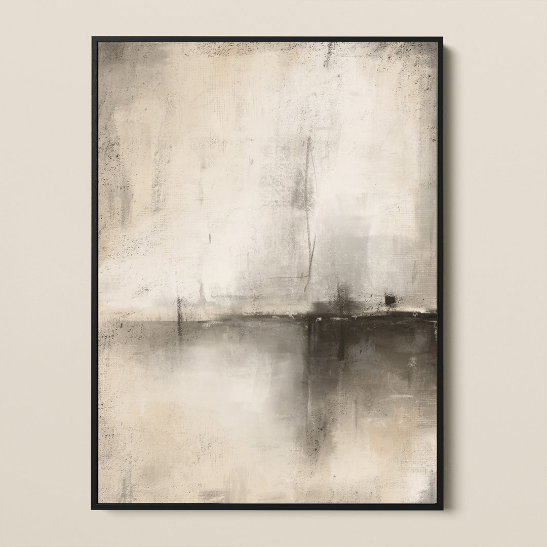 premium framed cotton canvas, abstract wall art, grey, charcoal, beige, brown, neutral, cream