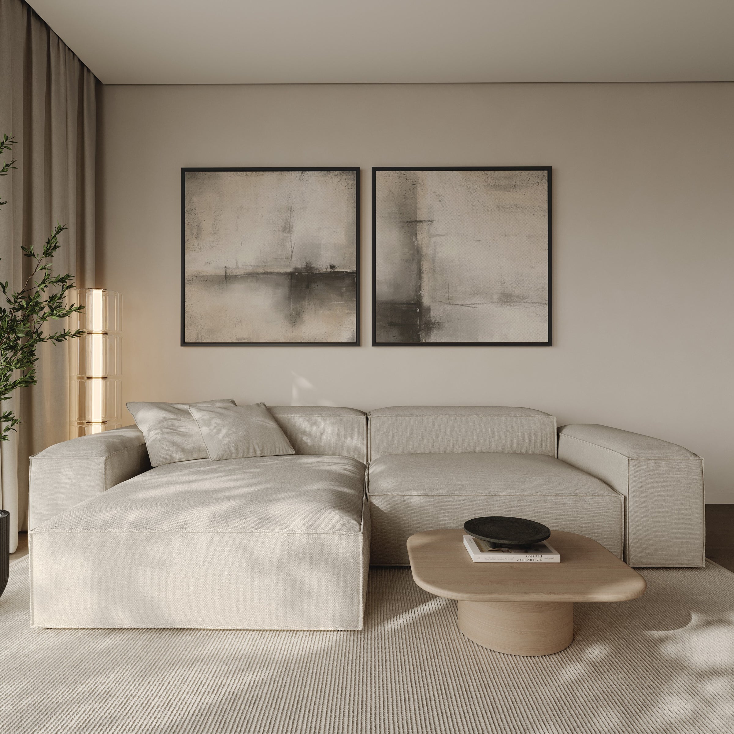 Premium canvas set, wall art canvas, oversized wall art, home decor, Home styling, framed canvas, neutral artwork, canvas collection, cream, off white, black, monochrome abstract artwork canvas, neutral tones, clean colour palette, monochrome, minimalist, 