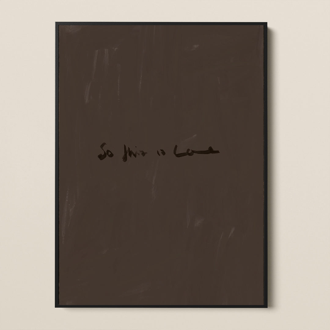 THIS IS LOVE FRAMED CANVAS