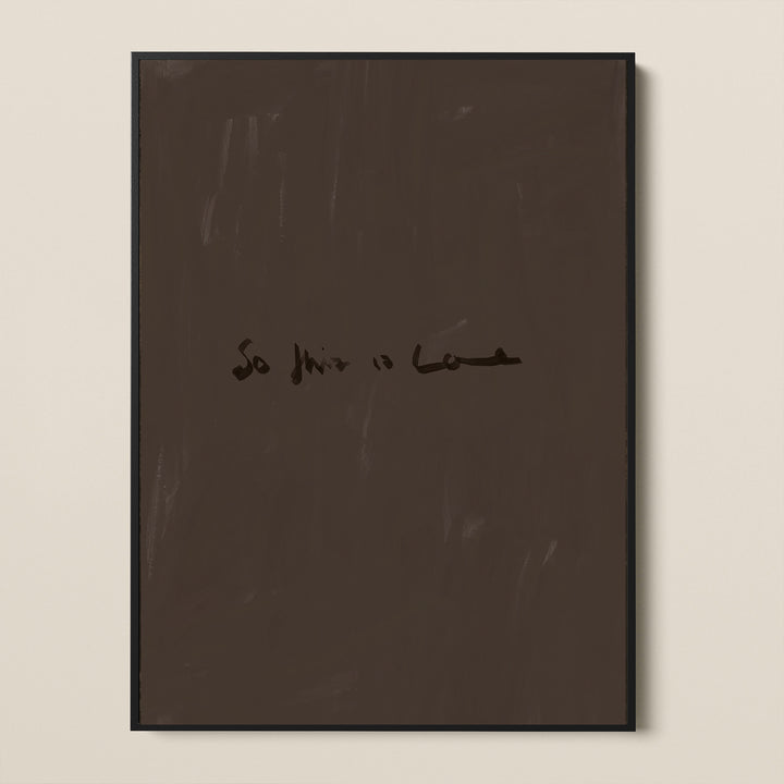 THIS IS LOVE FRAMED CANVAS