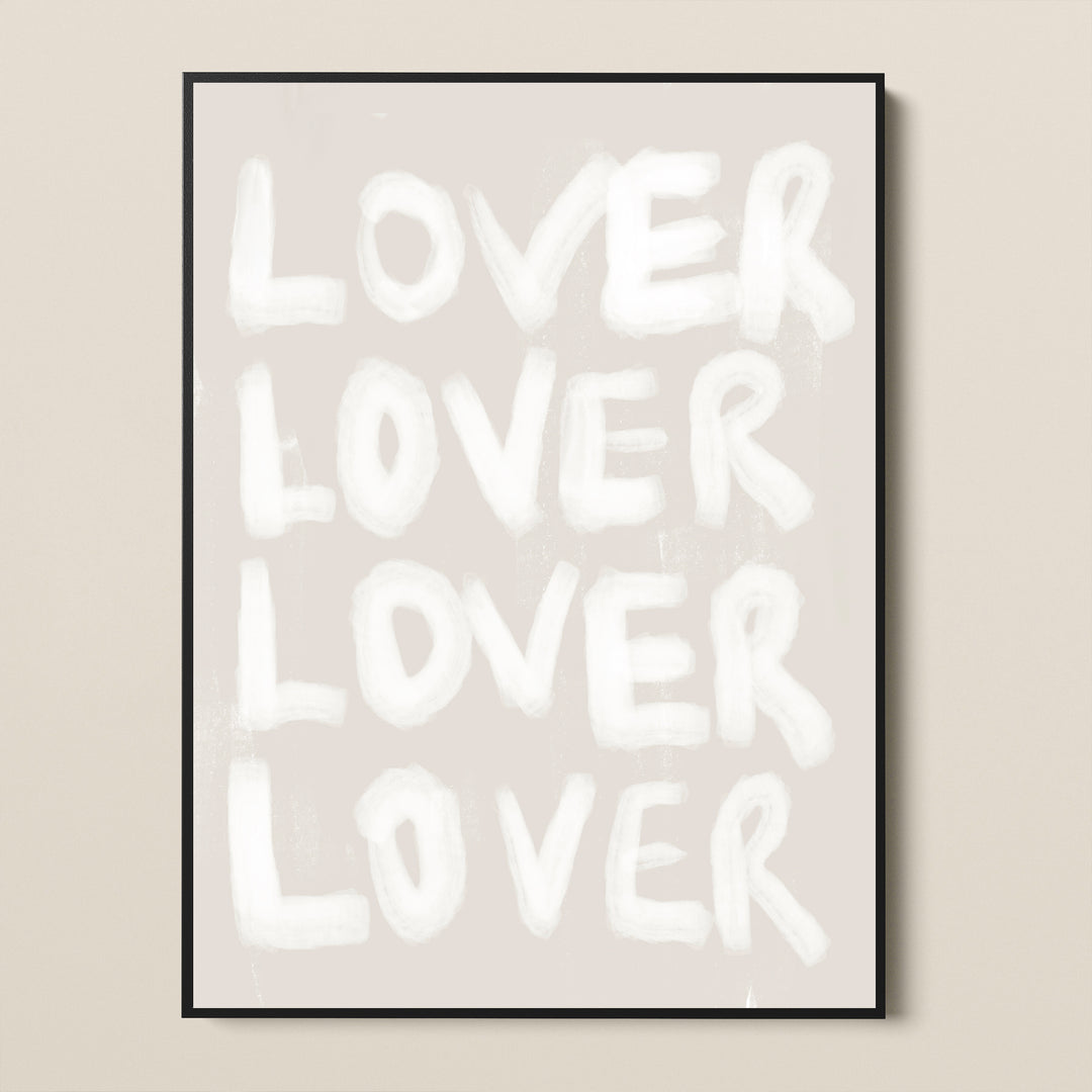 LOVER LOVER FRAMED CANVAS