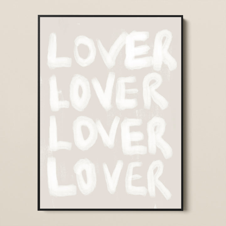 LOVER LOVER FRAMED CANVAS