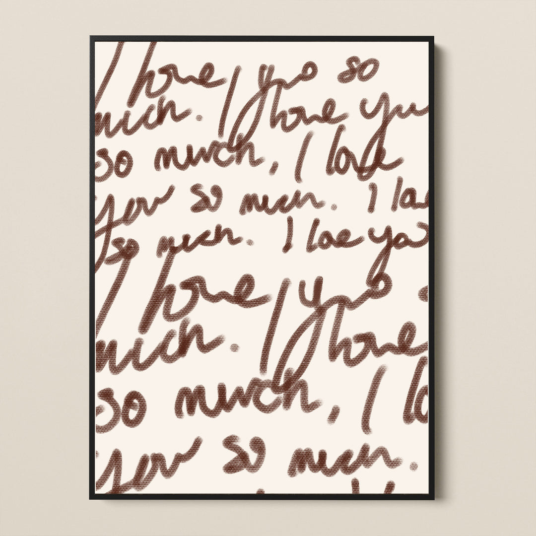 LOVE YOU SO MUCH FRAMED CANVAS