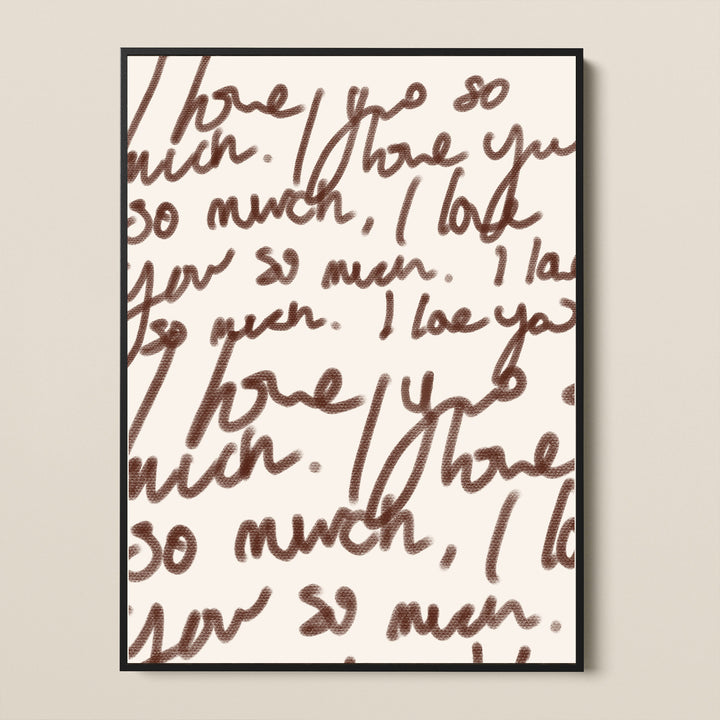 LOVE YOU SO MUCH FRAMED CANVAS