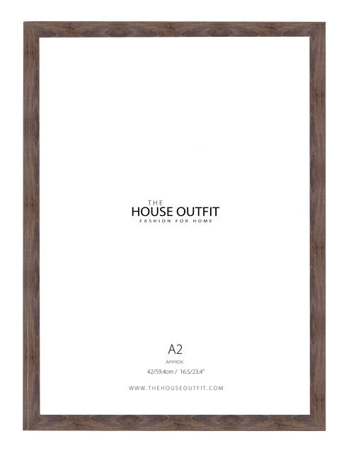 dark oak wood style picture frames in A2 poster size