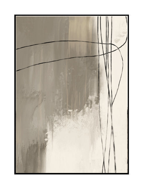 art work print, latte, fine lines, cream, 