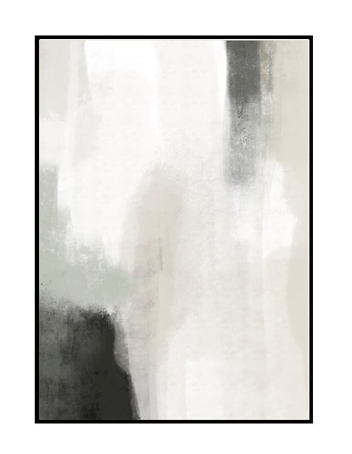 Abstract wall art print, sage, green, cream, neutral 