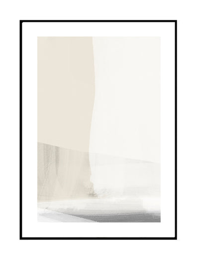 abstract wall art print neutral nude grey white beige