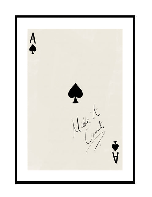 Graphic wall art print, monochrome  cream, black, white. 