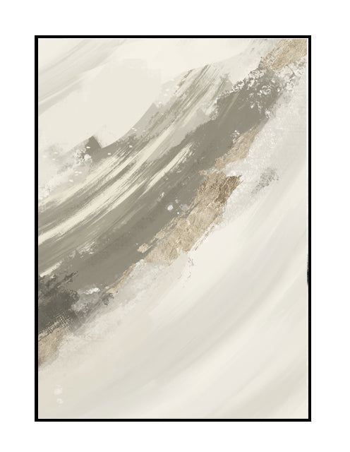 premium abstract wall art print, beige, nude, green, gold 