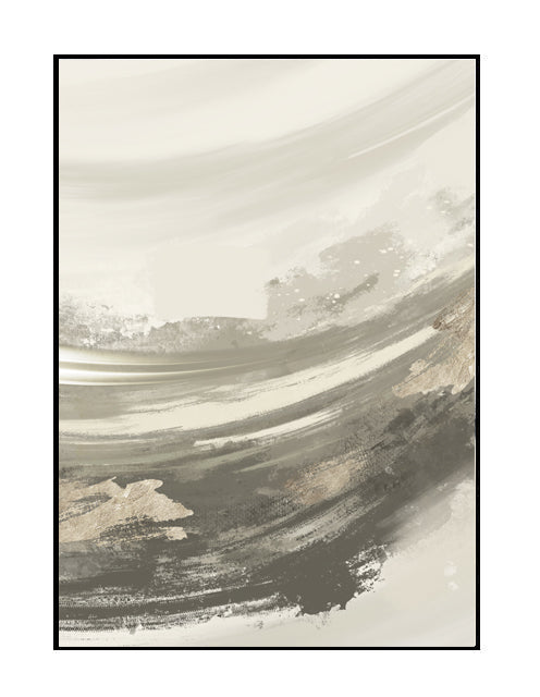 premium abstract wall art print, neutral, stone, khaki, gold