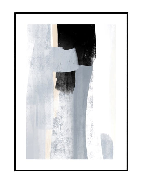 Abstract art work print. ice toned , grey, white, black. Home decor, wall art, cool style print.