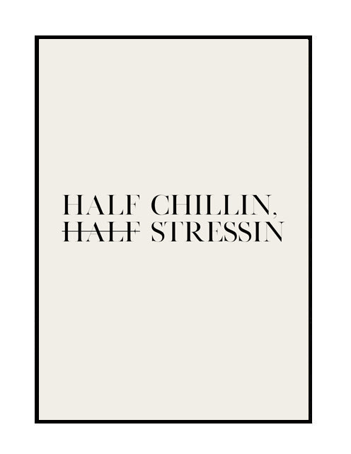 Wall art print, typography print, text, black and off white, Cream , monochrome.