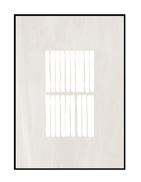 Wall art print, minimalist, abstract artwork, pale grey, muted tones, white lines, soft stone 