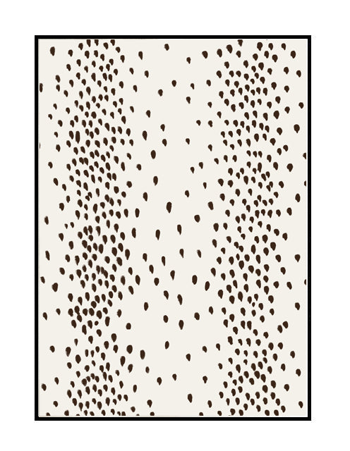 wall art print animal print beige, nude and brown speckled dot pattern