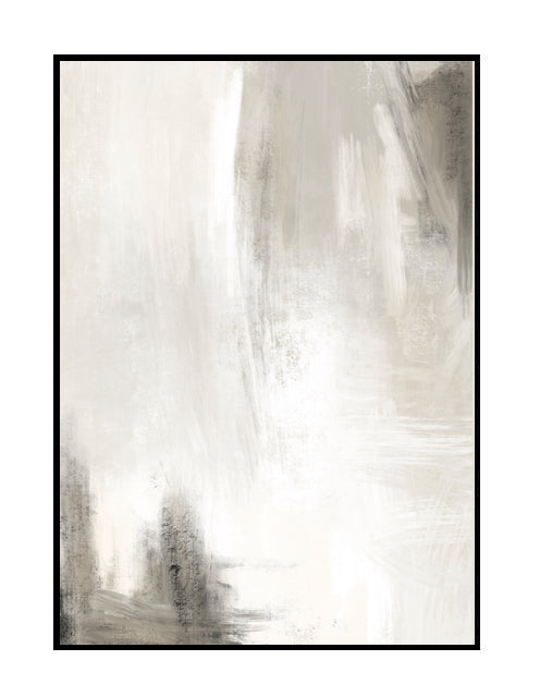 Wall art print, abstract wall art , neutral print, soft dreamy layered brushstroke, grey, white, beige 