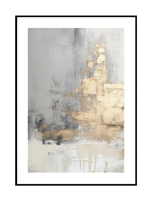 wall art print, gold, silver, grey, cream, abstract art , abstract wall art print