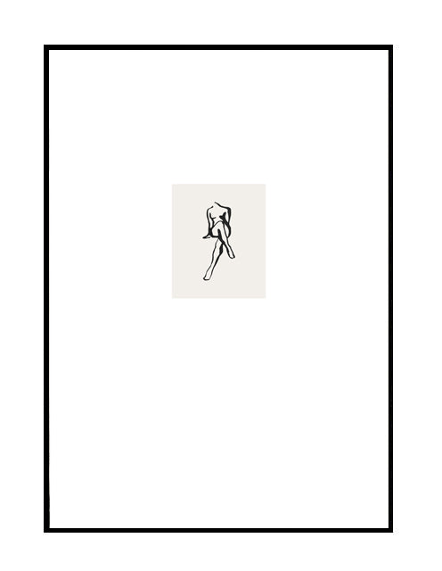 abstract wall art print, nude, neutral, black, beige, stone, white, print, art