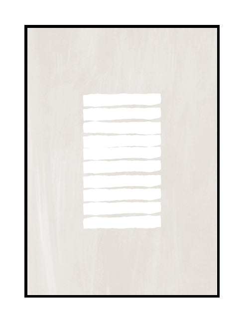Wall art print, minimalist, abstract artwork, pale grey, muted tones, white lines, soft stone 