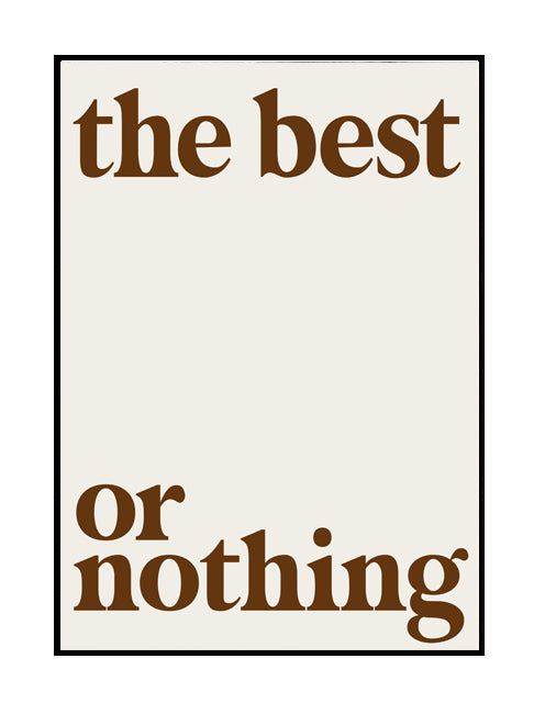 Wall art print, typography print, Chocolate, brown, cream, bold typography, 