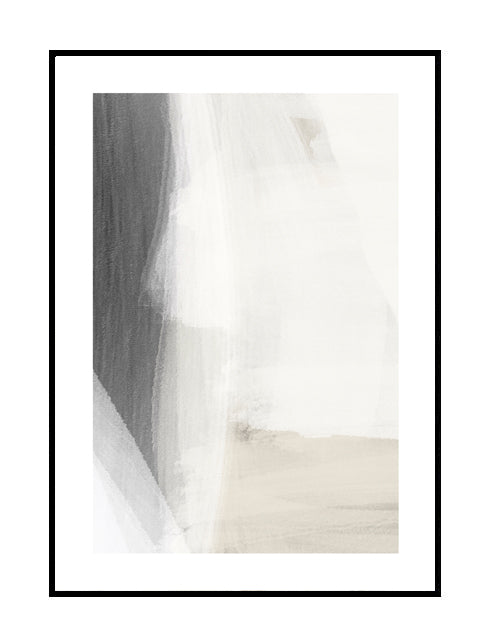 abstract wall art print neutral nude grey white beige