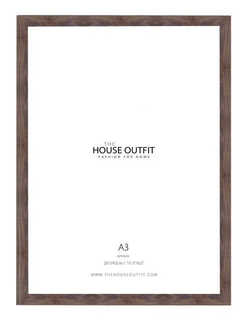 dark oak wood style picture frames in A3 poster size