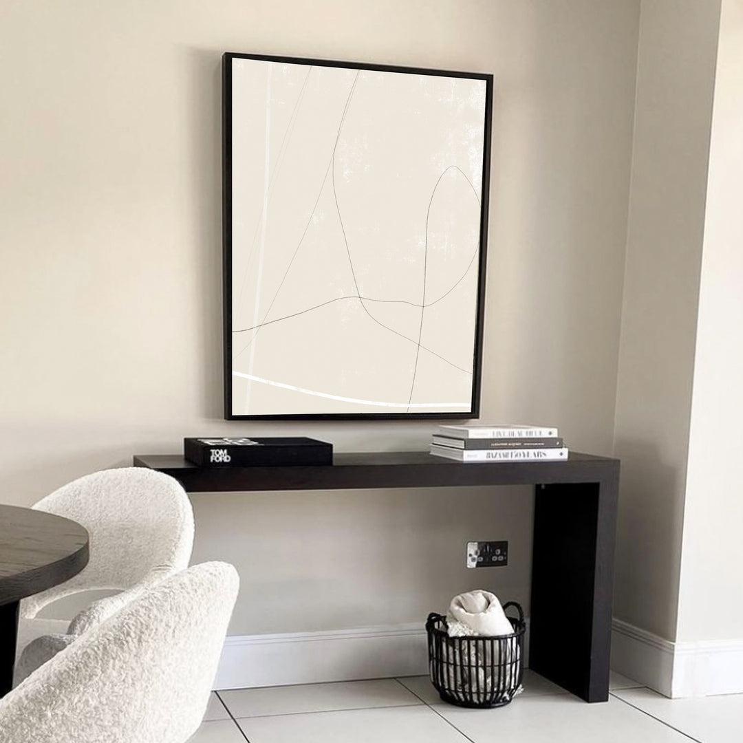 premium framed canvas abstract nude neutral black white