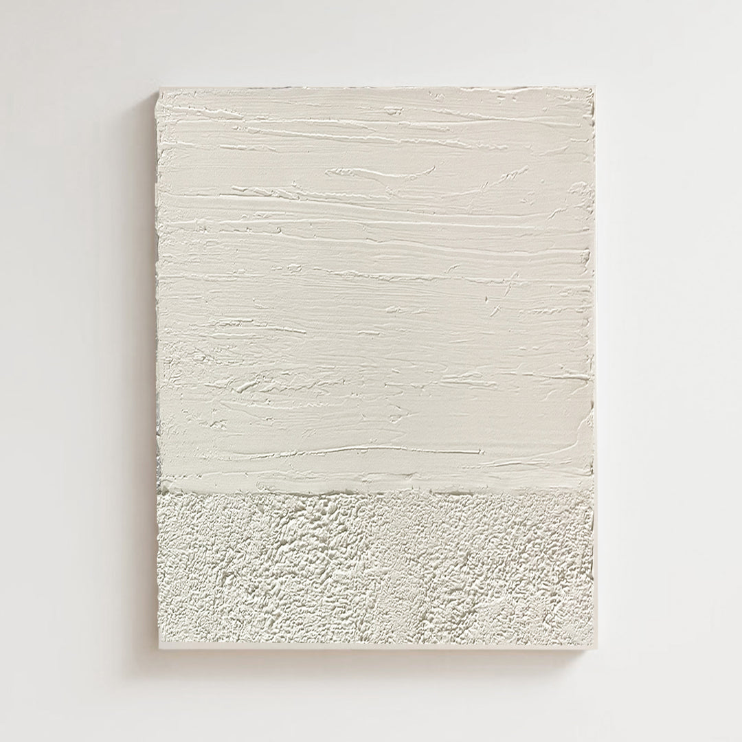premium abstract canvas, handmade, textured, off white, wood frame