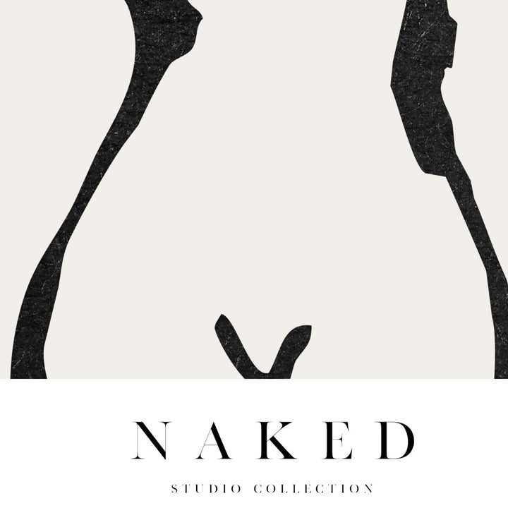 premium wall art print naked line figure black nude background